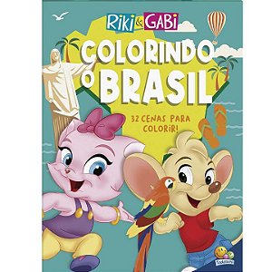 Livro Riki & Gabi - Colorindo o Brasil