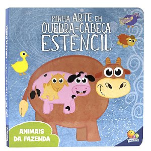 Livro Minha Arte em Quebra-Cabeça Estêncil: Animais da Fa...