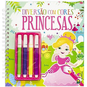 Livro Diversão com Cores: Princesas