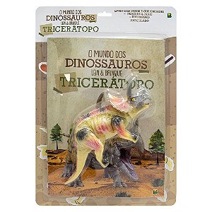Livro O mundo dos dinossauros - Leia & brinque - Tricerát...