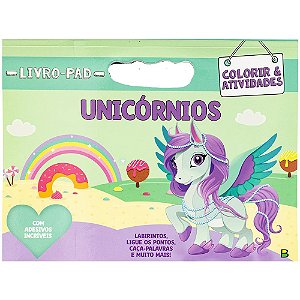 Livro Livro-Pad Colorir & Atividades: Unicórnios