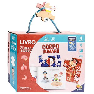 Livro Todolivro Play - Livro com quebra-cabeça - Corpo hu...