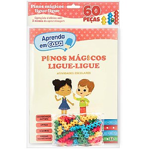 Livro Linha Escolar Pinos Mágicos Ligue-Ligue