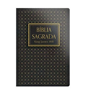 Livro Bíblia King James 1611 - Capa semi luxo preta