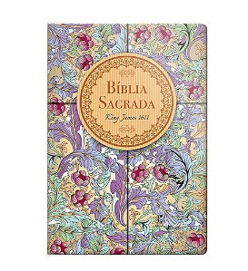 Livro Bíblia King James 1611 Semi Luxo Cálamo e Canela