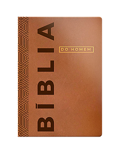 Livro Bíblia Do Homem Nvi - Letra Grande - Luxo - Marrom