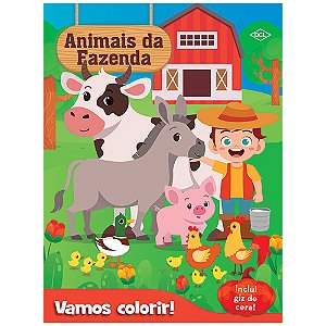 Livro Vamos Colorir - Animais Da Fazenda