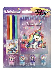 Livro Stamp Pack - Unicórnios