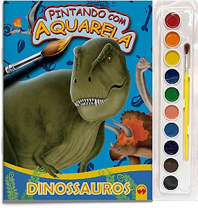 Livro Dinossauros: pintando com aquarela