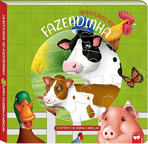 Livro Aventuras na fazendinha: livro quebra-cabeças