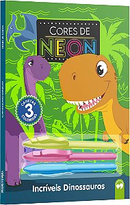Livro Incríveis dinossauros: cores de neon