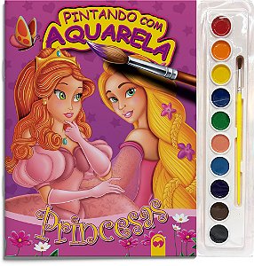 Livro Princesas: pintando com aquarela