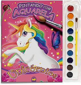 Livro Unicórnios: pintando com aquarela