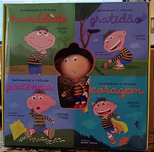 Livro Conjunto - sentimentos e virtudes + boneco raiva