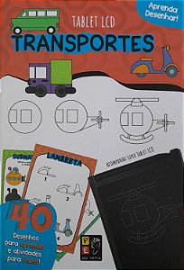 Livro Aprenda desenhar! Transportes (acompanha Tablet LCD...