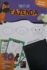 Livro Aprenda desenhar! Fazenda (acompanha Tablet LCD)