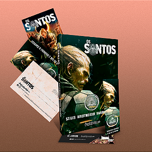 Livro Os santos: “brindes especiais: marcador e 2 cards e...