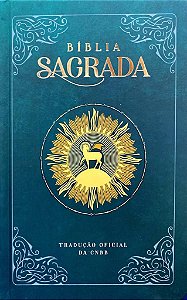 Livro Biblia Sagrada - Capa Verde - Cordeiro De Deus