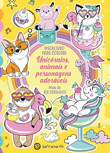 Livro Megalivro para colorir: unicórnios, animais e personagens...