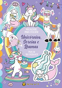 Livro Megalivro para colorir: unicórnios, sereias e lhamas