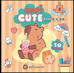 Livro Capi Fun para colorir: capivara para colorir com 50 adesi...