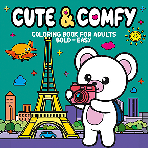 Livro Cute & Comfy Coloring Book for Adults - Bold Easy -...