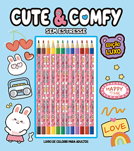 Livro Cute & Comfy Sem Estresse - Edição de Luxo - 12 Láp...