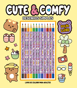 Livro Cute & Comfy Desenhos Simples - Edição de Luxo - 12...