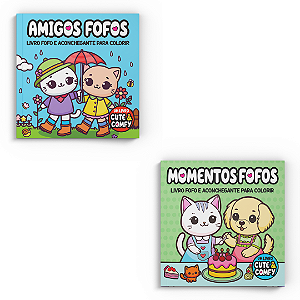 Livro Coleção Cute & Comfy Colorir Fofo - Kit com 2 Livro...