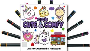 Livro Cute & Comfy Coloring Book for Adults Edição 3 - Bo...