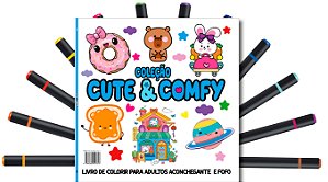 Livro Cute & Comfy Coloring Book for Adults Edição 1 - Bo...