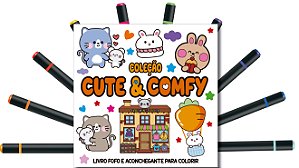 Livro Cute & Comfy Coloring Book for Adults Edição 5 - Bo...
