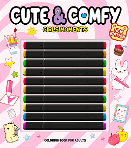 Livro Cute & Comfy New Edition - Girls Moments - Livro de Color...