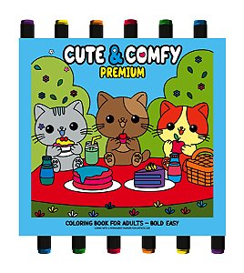 Livro Coleção Cute & Comfy - Premium Edition - Livro de Colorir...