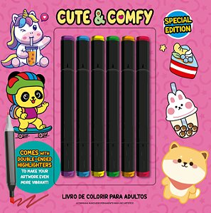 Livro Cute & Comfy Coloring Book for Adults - Special Edition -...