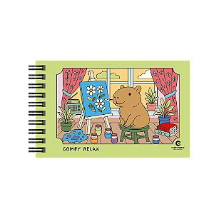 Livro Comfy Relax Verde - Capa Dura Com Wire-O