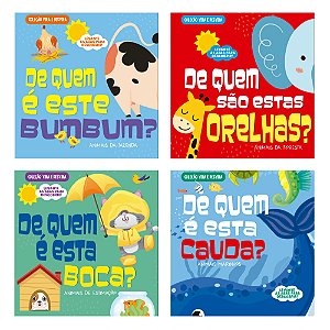Livro Coleção Vira e desvira - Kit com 4 livrinhos