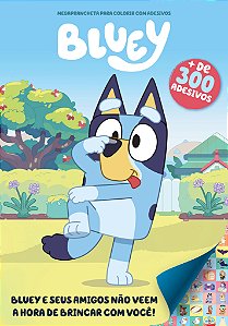 Livro Bluey - Megaprancheta para Colorir com Adesivos