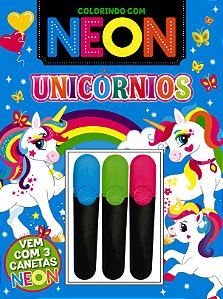 Livro Colorindo com neon - Unicórnios