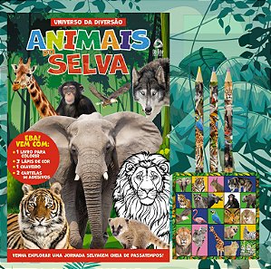 Livro Animais da selva universo da diversão