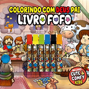 Livro Colorindo com Deus Pai - Cute & Comfy Kids - Livro Fofo