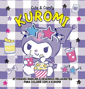 Livro Kuromi cute & comfy - livro de colorir para crianças