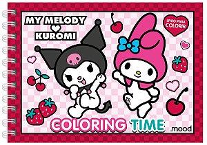 Livro My Melody e Kuromi - Coloring time - Livro de colorir