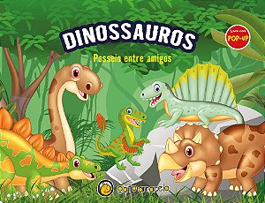 Livro Livro com pop-up - dinossauros - passeio entre amigos