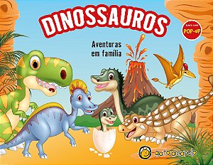Livro Livro com pop-up - dinossauros - aventura em família