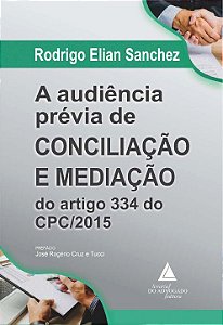 Livro A Audiência Prévia De Conciliação E Mediação Do Art...