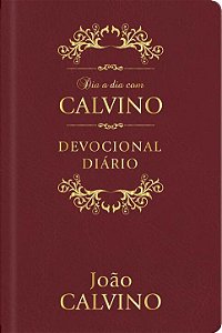 Livro Dia a Dia com Calvino Capa couro: Devocional diário