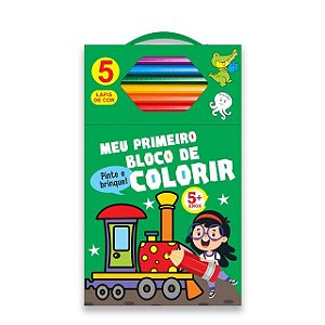 Livro Meu Primeiro Bloco De Colorir Verde 5+