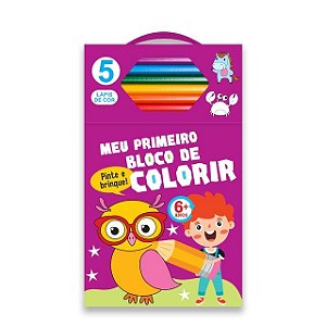 Livro Meu Primeiro Bloco De Colorir Roxo 6+