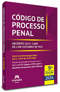 Livro Código de processo penal: decreto-lei n. 3.689, de ...